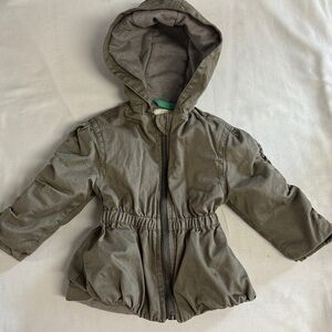 Peek - Olive Green Insulated Hooded Jacket for Kids